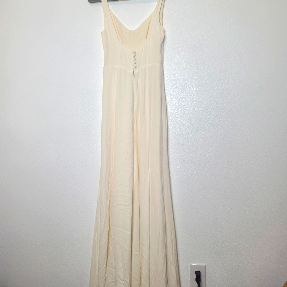 Reformation Lecce Maxi Crepe Sweetheart Neckline Gown Wedding Dress in I… - Picture 12 of 12